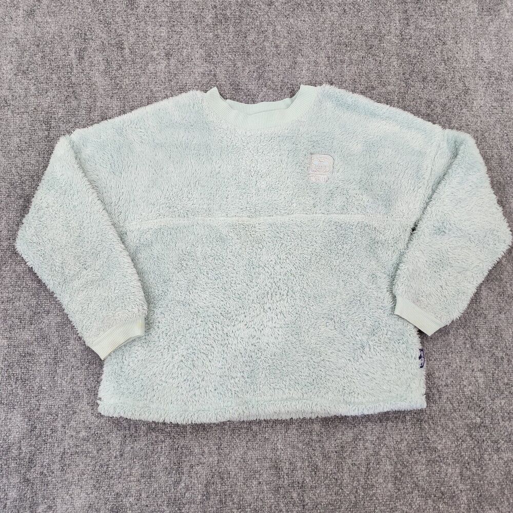 Disney World Sweatshirt Kids XL Teal Sparkle Spirit Jersey Youth Sherpa Fleece